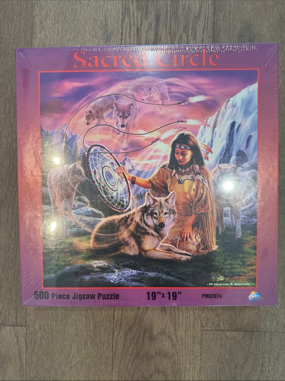 Native American Sacred Circle Sunsout 500 Piece Jigsaw Puzzle New In Box Games